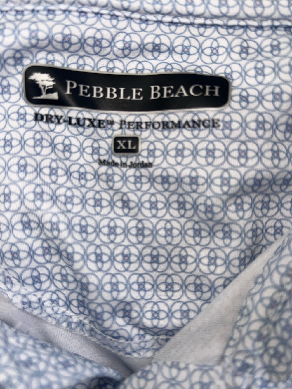 Dry-Luxe Blue Patterned Performance Polo - Picture 2 of 2